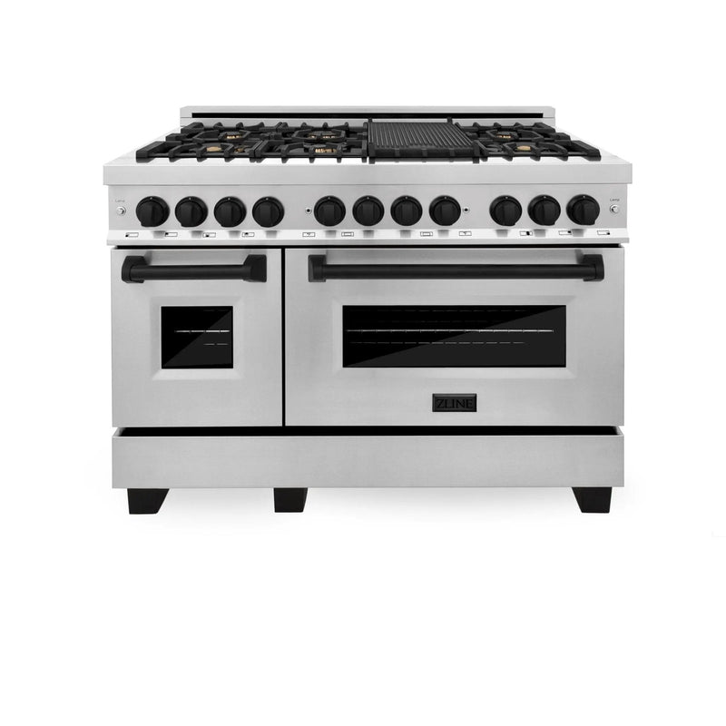 ZLINE 48" Autograph Edition, Dual Fuel Range, RAZ-48-MB by Farmhouse Kitchen and Bath