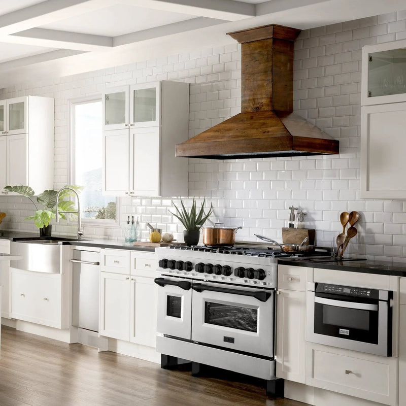 ZLINE 48" Autograph Edition, Dual Fuel Range, RAZ-48-MB by Farmhouse Kitchen and Bath