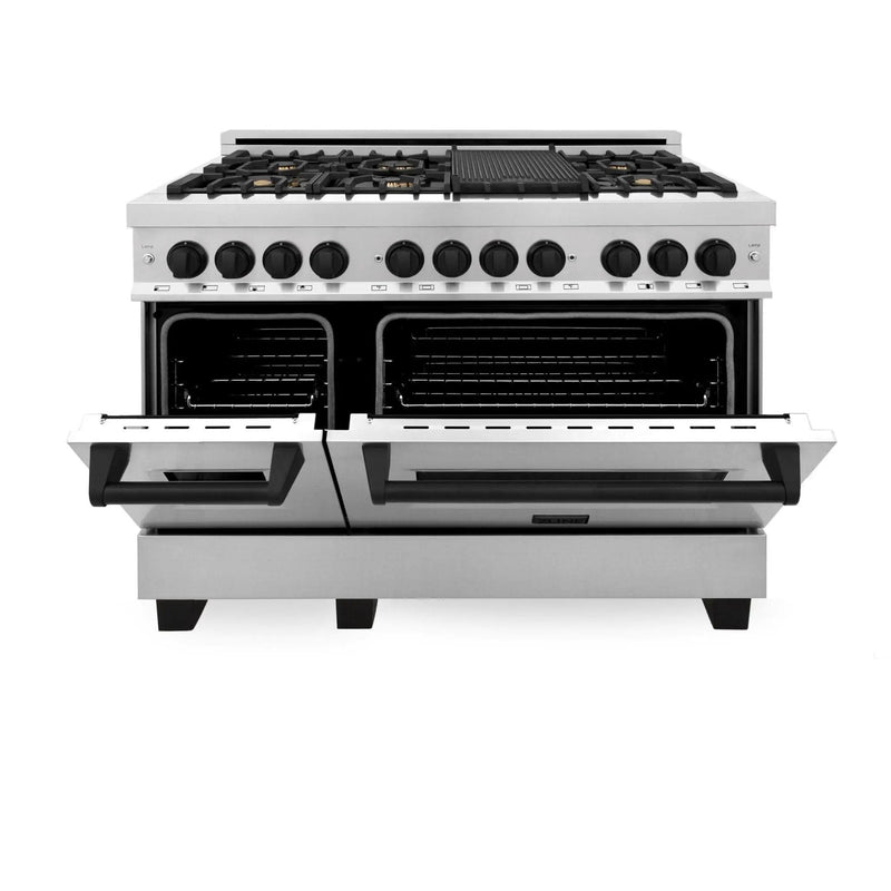 ZLINE 48" Autograph Edition, Dual Fuel Range, RAZ-48-MB by Farmhouse Kitchen and Bath