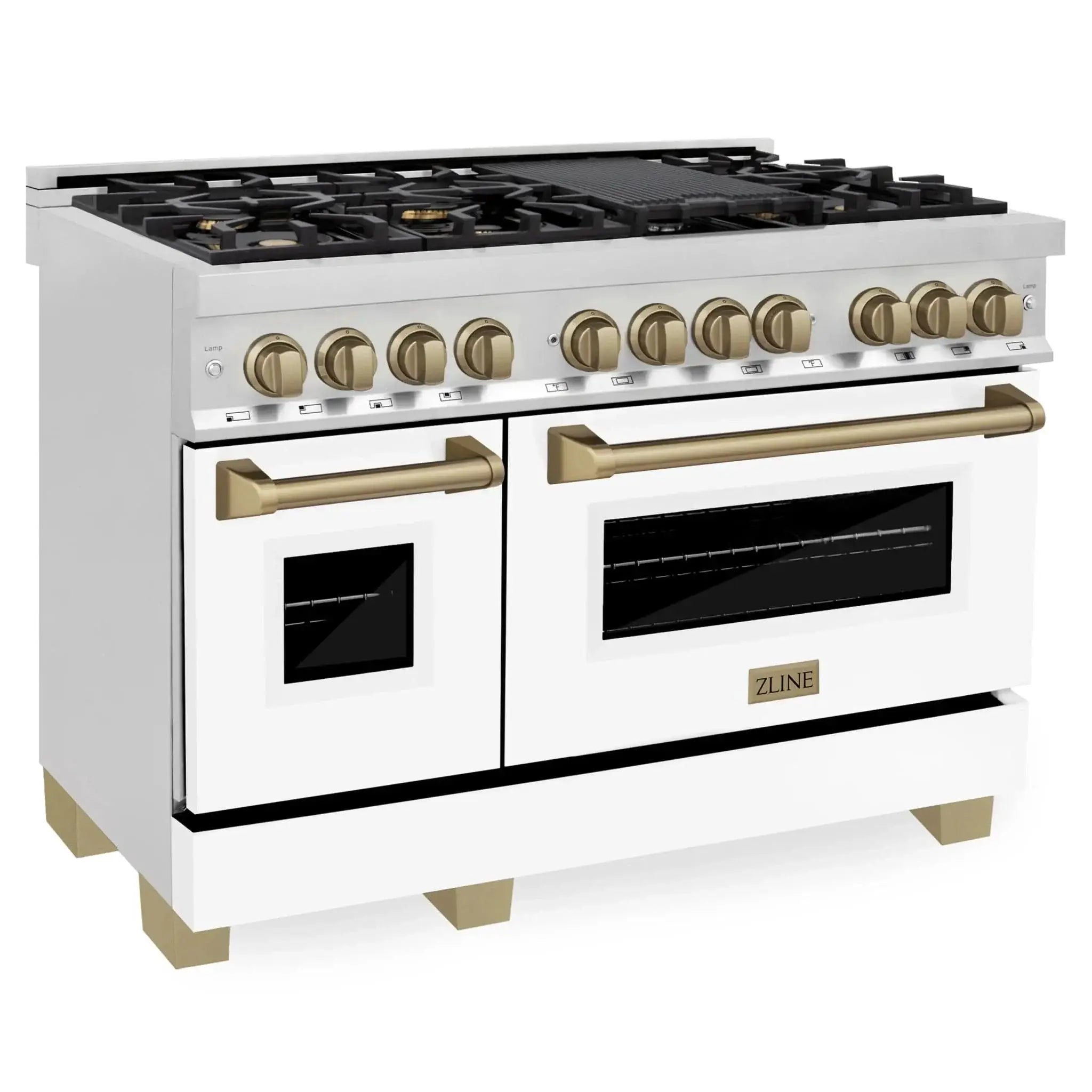 ZLINE 48" Autograph Edition, Dual Fuel Range, RAZ-WM-48-CB by Farmhouse Kitchen and Bath
