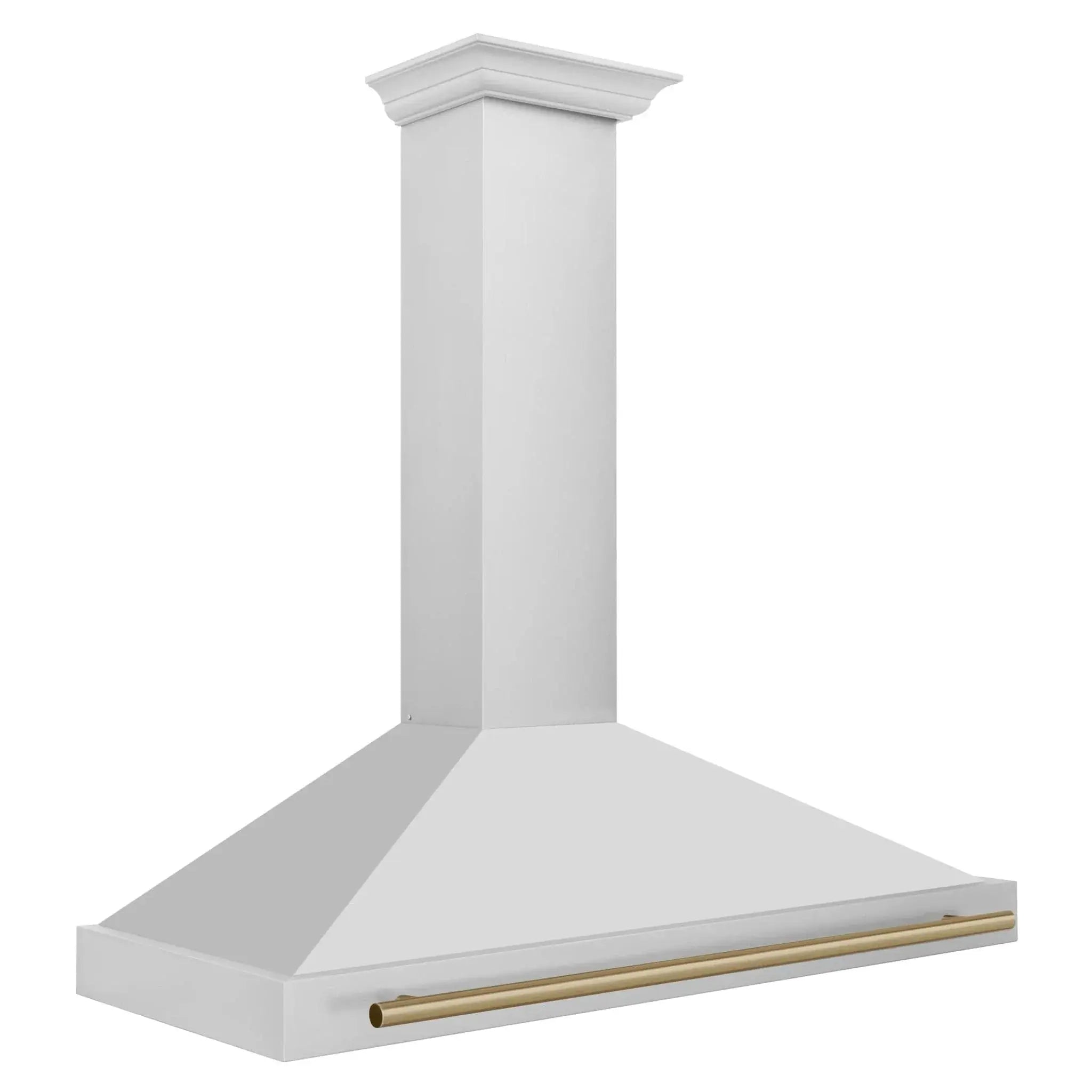 ZLINE 48" Autograph Edition Stainless Steel Range Hood with Stainless Steel Shell and Champagne Bronze Accents KB4STZ-48-CB by Farmhouse Kitchen and Bath