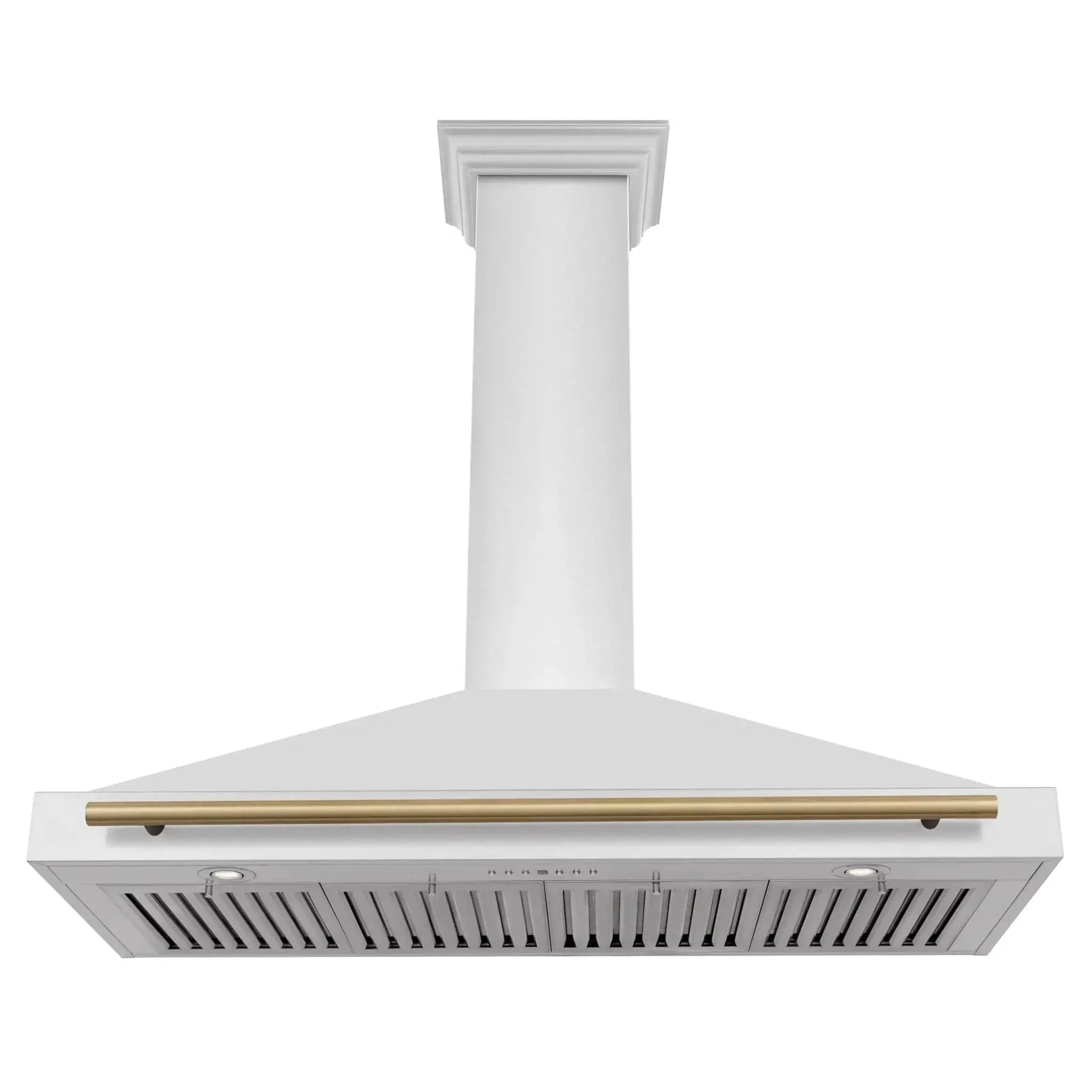 ZLINE 48" Autograph Edition Stainless Steel Range Hood with Stainless Steel Shell and Champagne Bronze Accents KB4STZ-48-CB by Farmhouse Kitchen and Bath