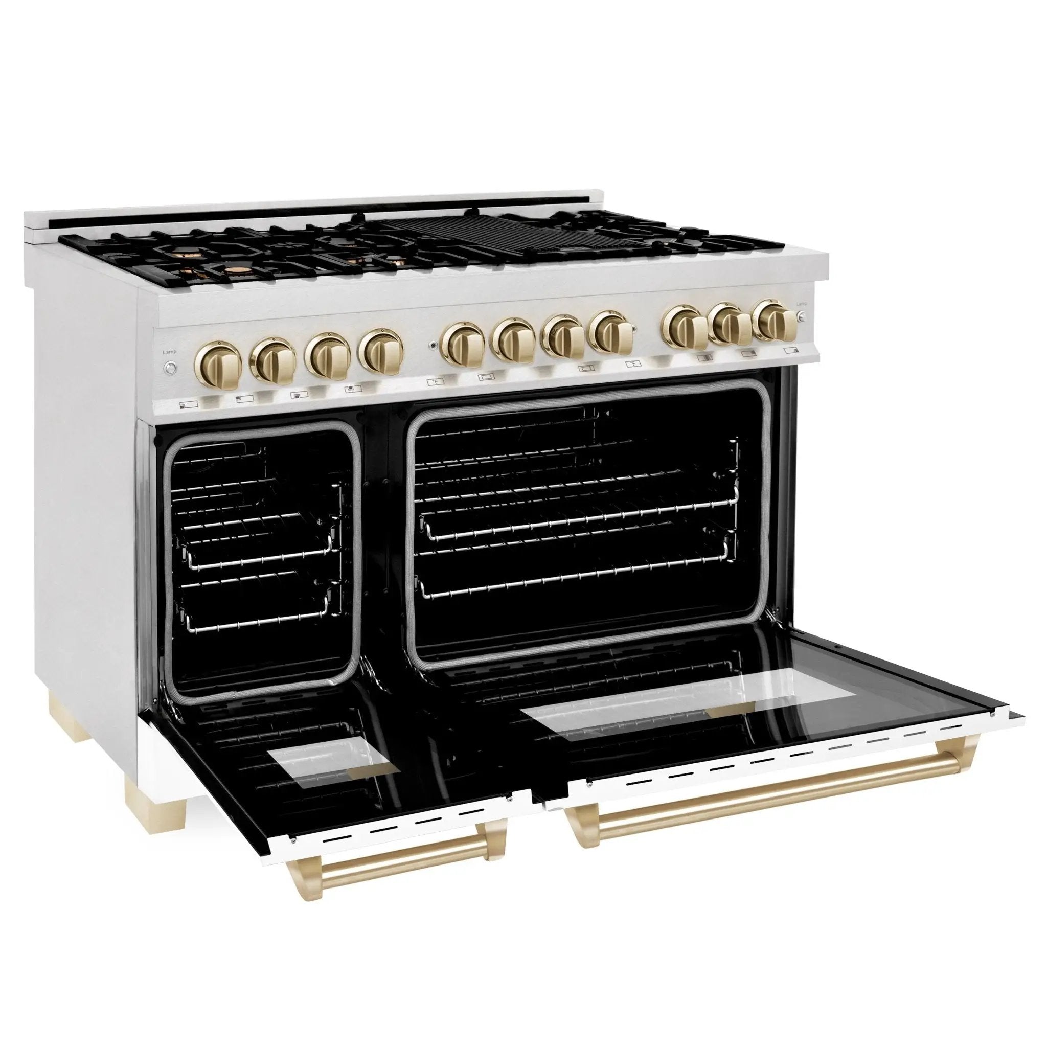ZLINE 48" Autograph, Range, Dual Fuel, White Matte Door RAZ-WM-48-G by Farmhouse Kitchen and Bath