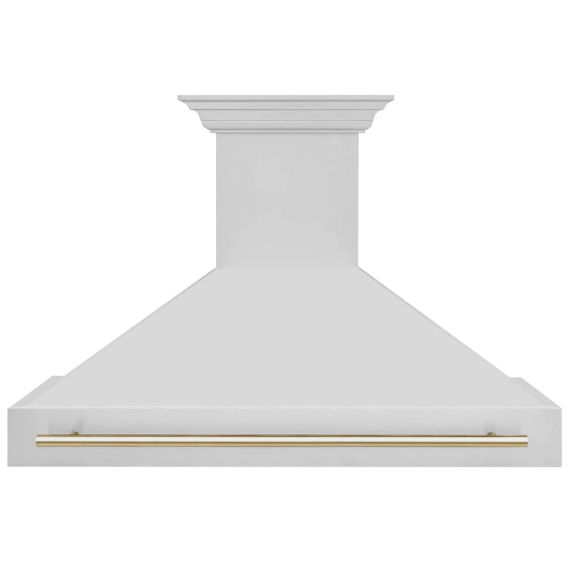 ZLINE 48" Autograph Stainless Wall Range Hood, 8654STZ-48-G by Farmhouse Kitchen and Bath