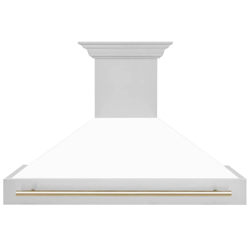 ZLINE 48" Autograph Stainless Wall Range Hood, 8654STZ-WM48-G by Farmhouse Kitchen and Bath