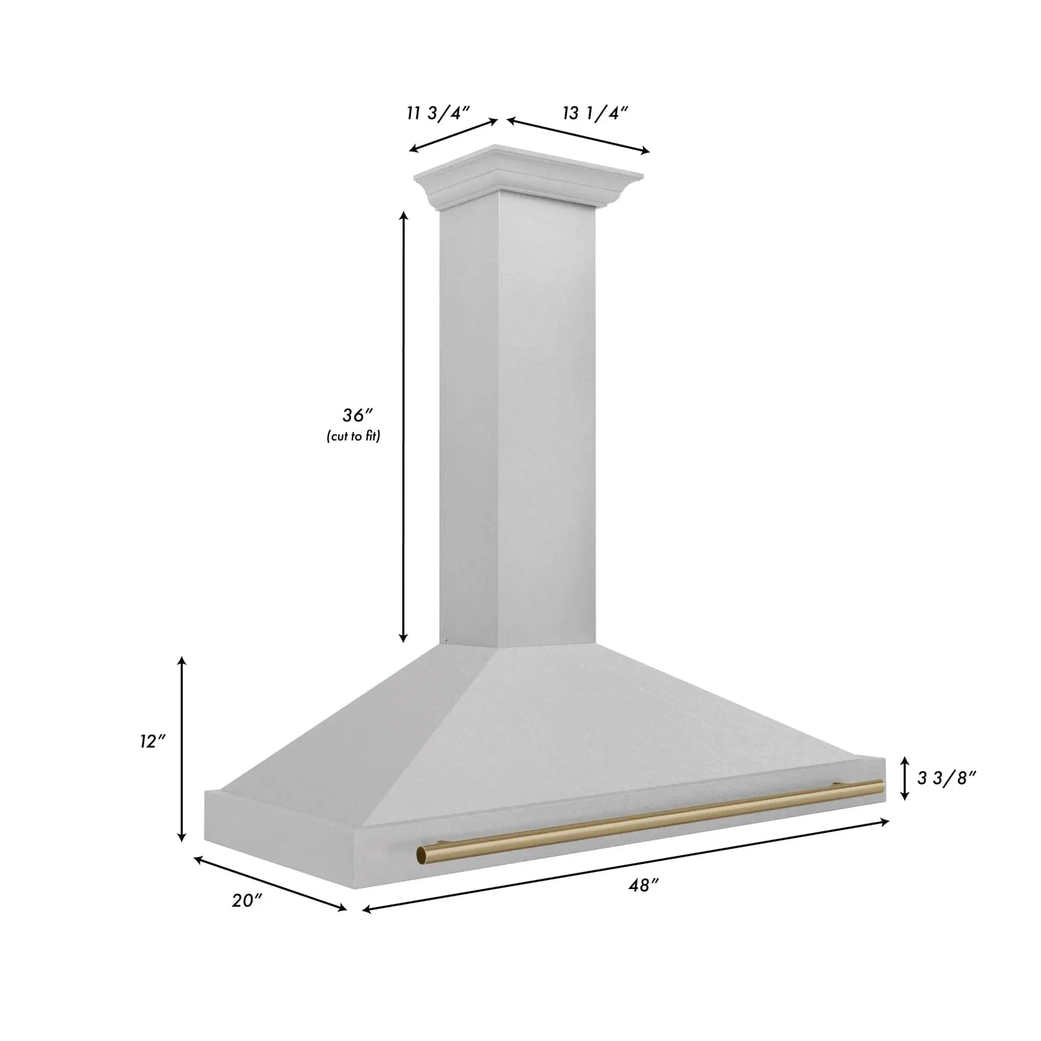 ZLINE 48" Autograph Stainless Wall Range Hood KB4SNZ-48-CB by Farmhouse Kitchen and Bath