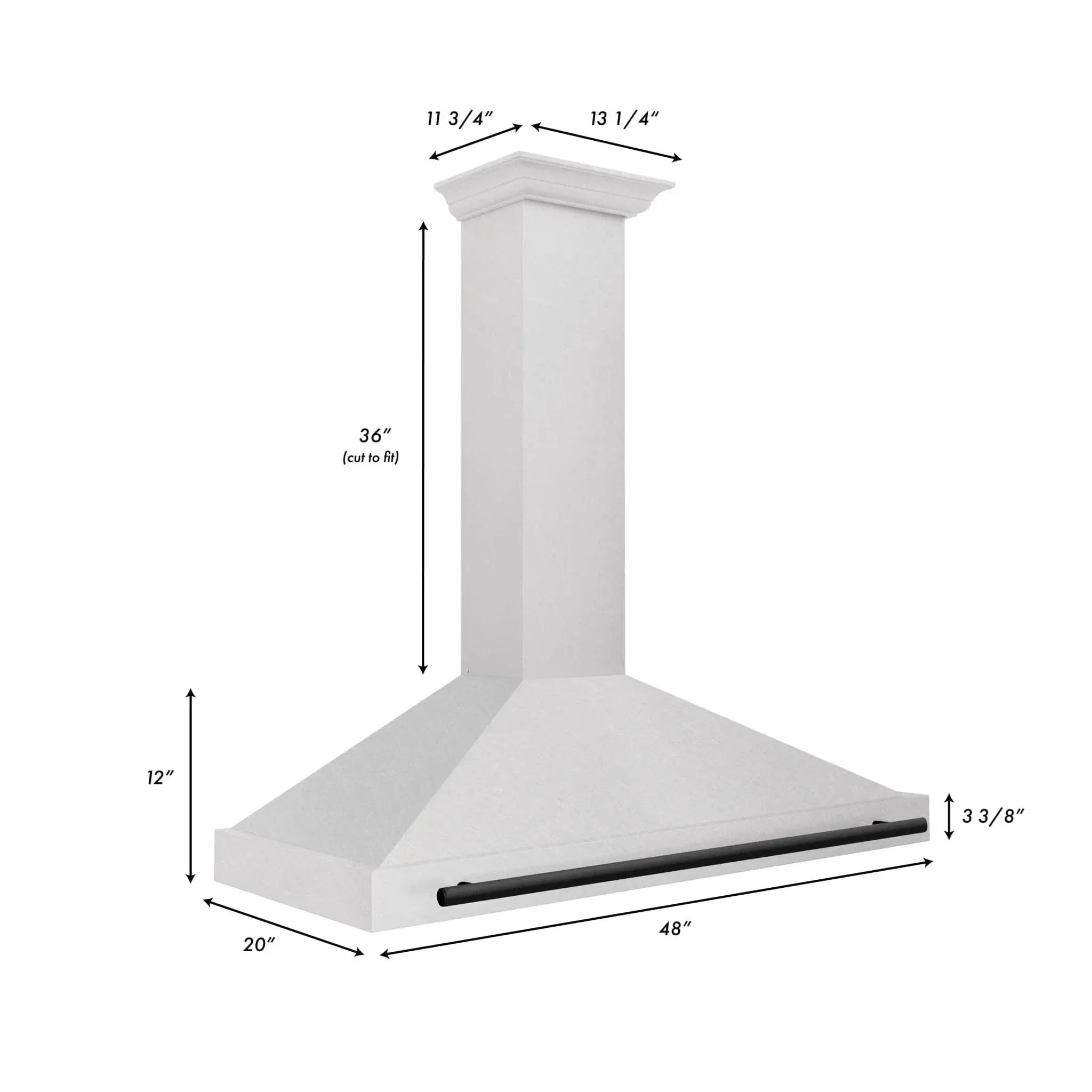 ZLINE 48" Autograph Stainless Wall Range Hood KB4SNZ-48-MB by Farmhouse Kitchen and Bath