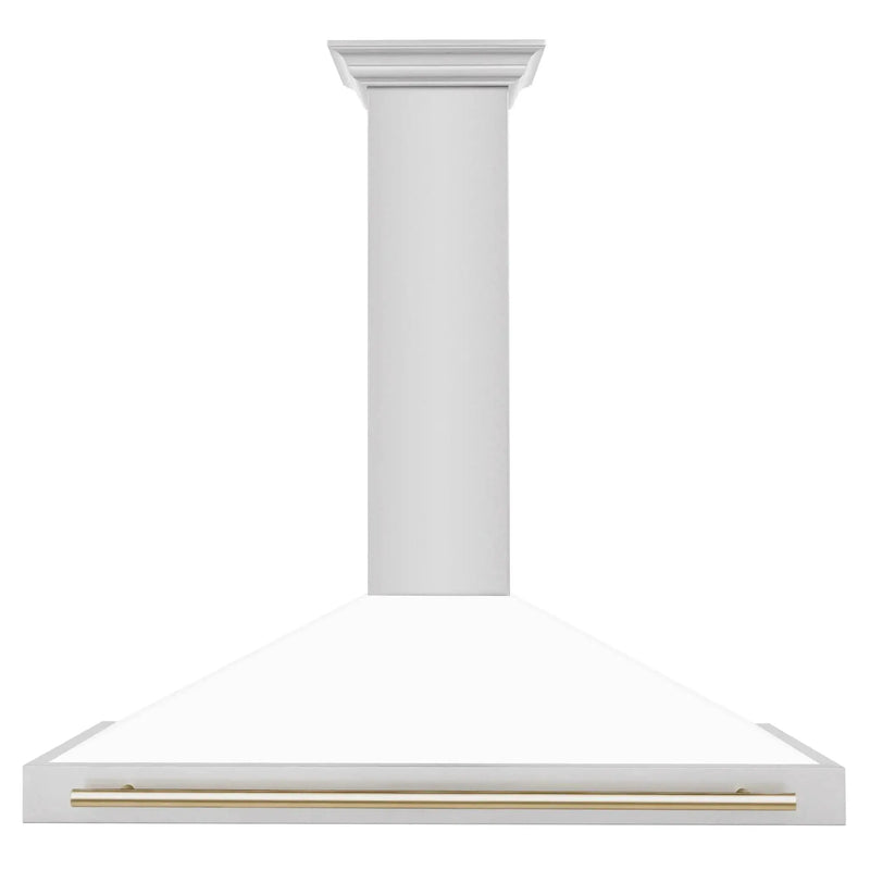 ZLINE 48" Autograph Stainless Wall Range Hood KB4STZ-WM48-MB by Farmhouse Kitchen and Bath
