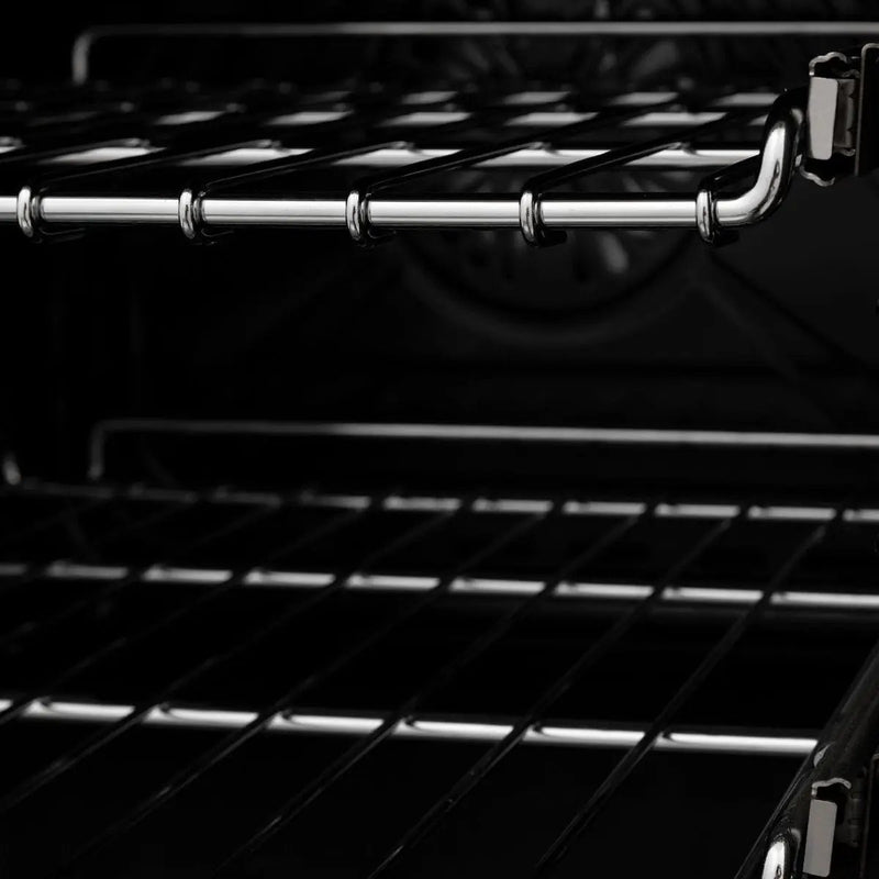 ZLINE 48" Black Stainless,Gas/Electric Range, Brass Burners, RAB-BR-48 by Farmhouse Kitchen and Bath