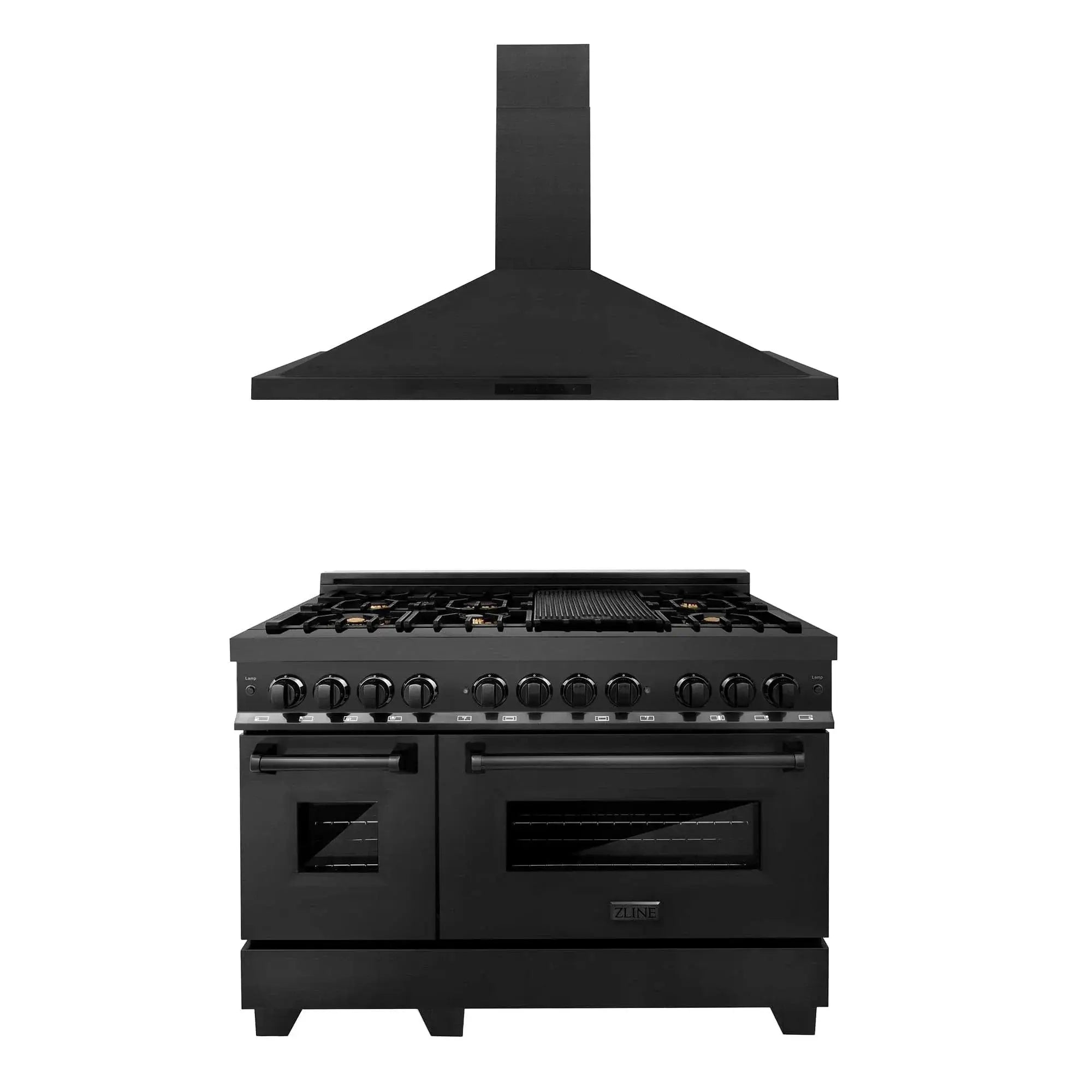 ZLINE 48" Bundle Range RAB-BR-48 & Wall Range Hood BSKBN, 2KP-RABRH48 by Farmhouse Kitchen and Bath