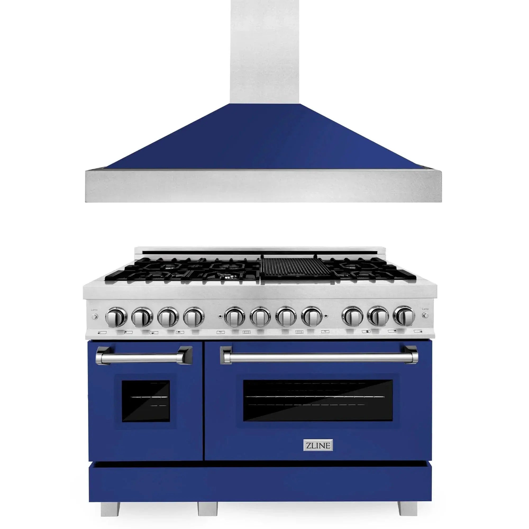 ZLINE 48" Bundle Range RAS-BG-48 & Range Hood 8654BG-48, 2KP-RASBGRH48 by Farmhouse Kitchen and Bath