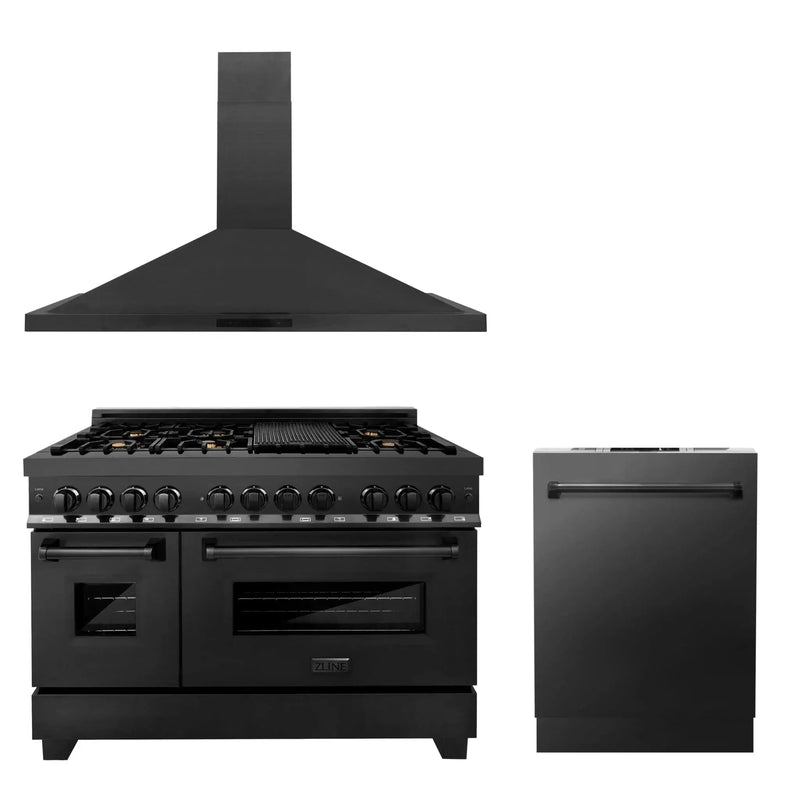 ZLINE 48" Bundled Stainless DualRange RangeHood Dishwasher 3KP-RABRH48-DW by Farmhouse Kitchen and Bath