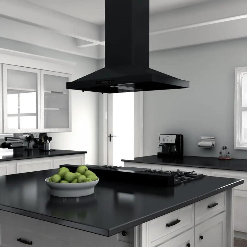 ZLINE 48" Ceramic Rangetop in Black Stainless with 7 Gas Burners, RTB-48 by Farmhouse Kitchen and Bath