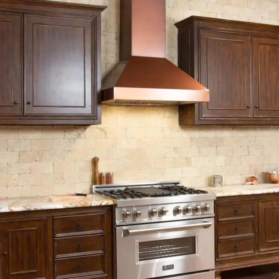 ZLINE 48" Copper Wall Range Hood 8667C-48 by Farmhouse Kitchen and Bath