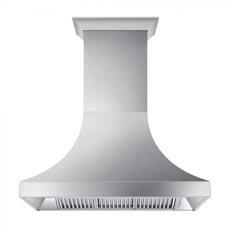 ZLINE 48" Designer Snow Stainless Finish Wall Range Hood, 8632S-48 by Farmhouse Kitchen and Bath