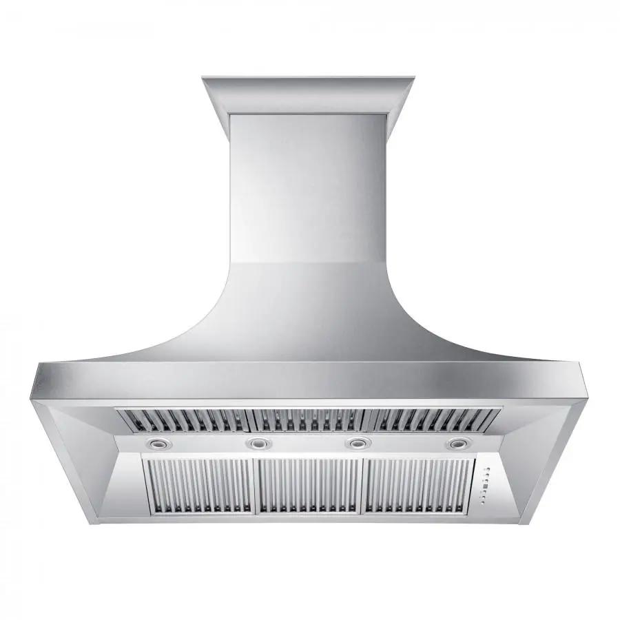 ZLINE 48" Designer Snow Stainless Finish Wall Range Hood, 8632S-48 by Farmhouse Kitchen and Bath