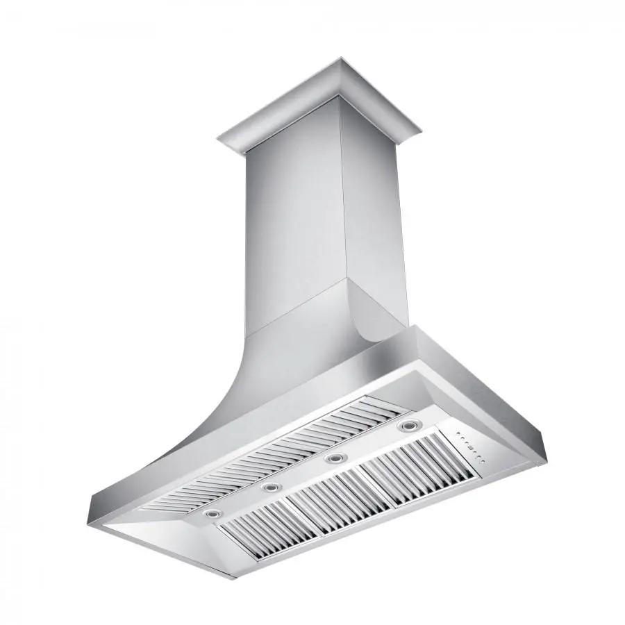 ZLINE 48" Designer Snow Stainless Finish Wall Range Hood, 8632S-48 by Farmhouse Kitchen and Bath