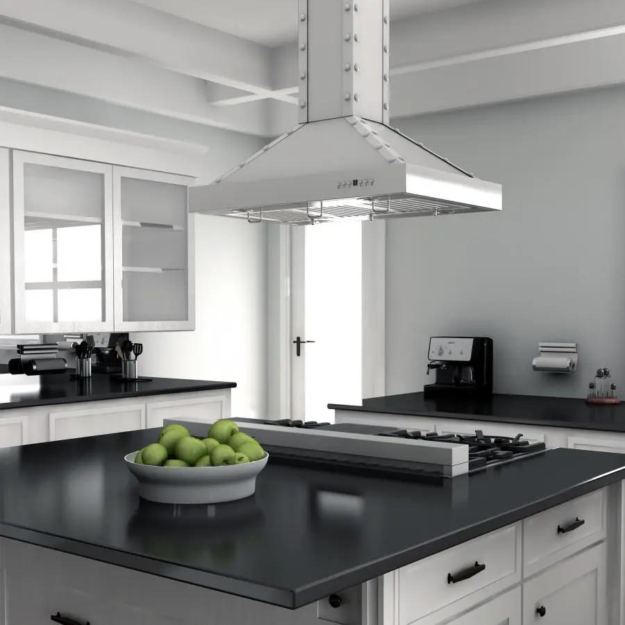 ZLINE 48 in. Porcelain Rangetop in Snow Stainless, 7 Gas Burners, RTS-48 by Farmhouse Kitchen and Bath