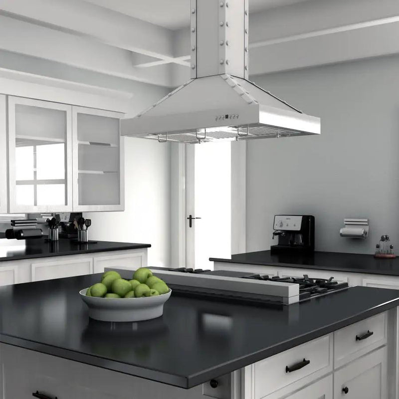 ZLINE 48 in. Porcelain Rangetop in Snow Stainless, 7 Gas Burners, RTS-48 by Farmhouse Kitchen and Bath