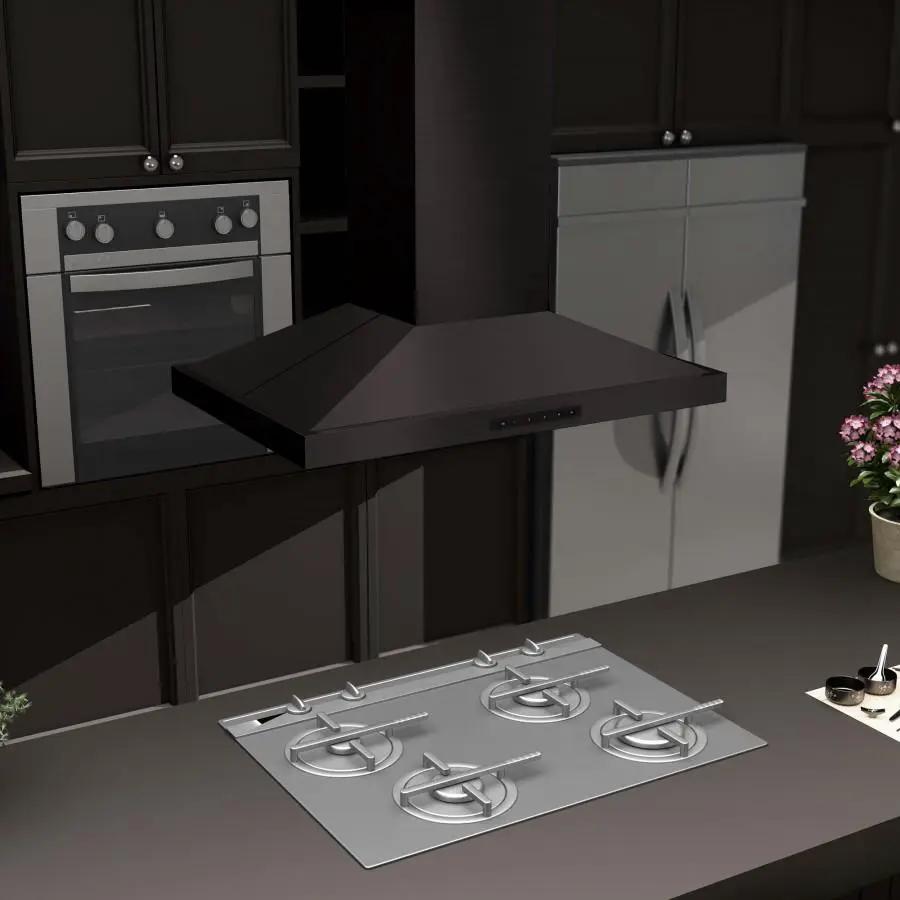 ZLINE 48" Island Range Hood in Black Stainless Steel, BSGL2iN-48 by Farmhouse Kitchen and Bath