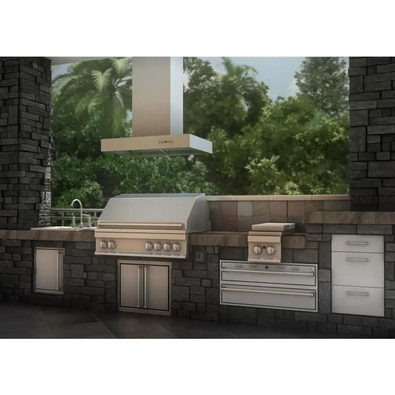 ZLINE 48" Outdoor/Indoor Island Range Hood, KECOMi-304-48 by Farmhouse Kitchen and Bath