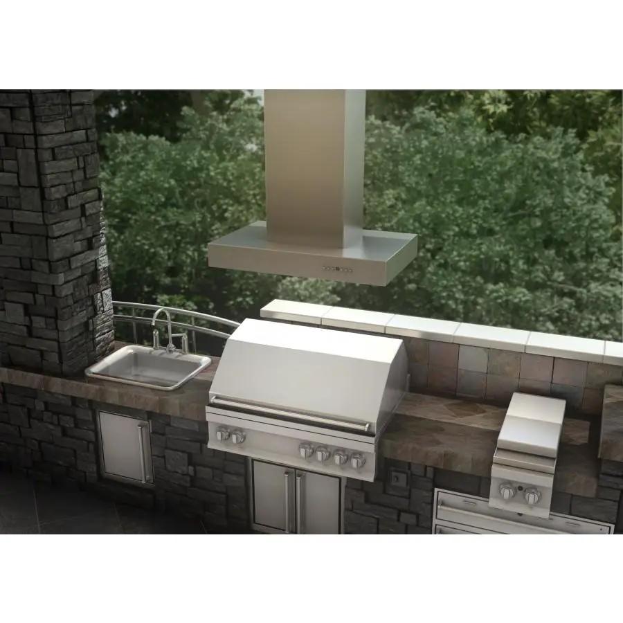 ZLINE 48" Outdoor/Indoor Island Range Hood, KECOMi-304-48 by Farmhouse Kitchen and Bath