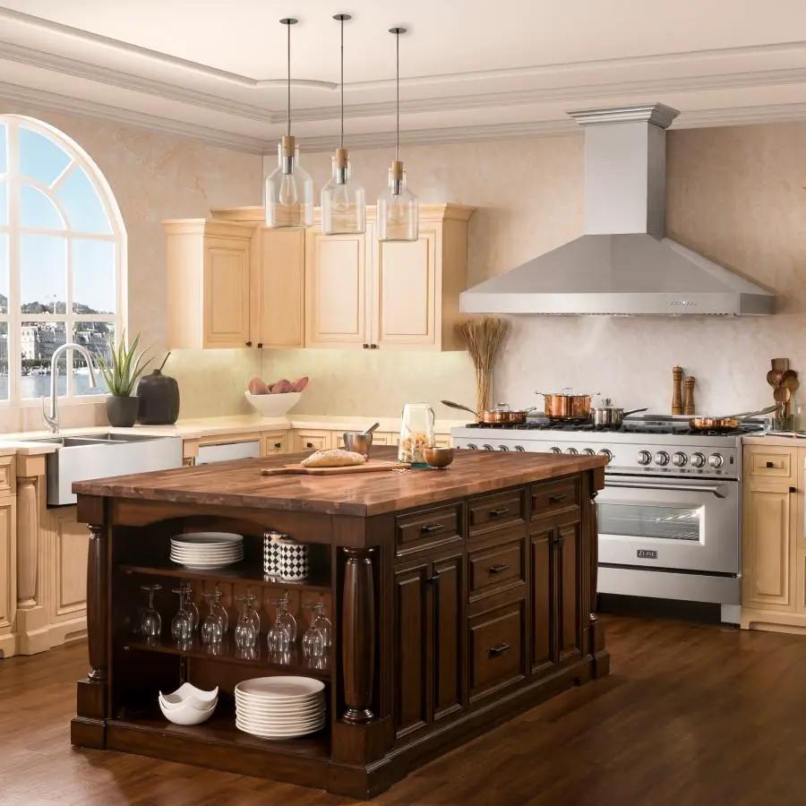 ZLINE 48" Outdoor/Indoor Stainless Steel Wall Range Hood, 667-304-48 by Farmhouse Kitchen and Bath