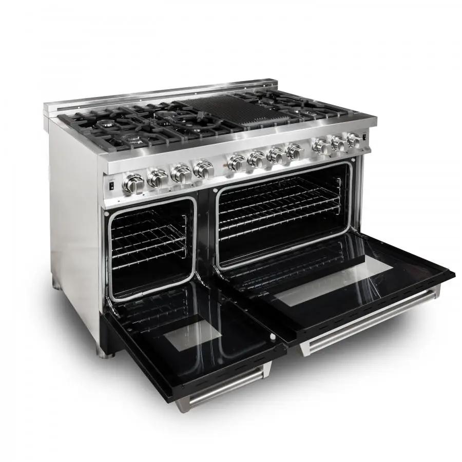 ZLINE 48" Professional Dual Fuel Range with Black Matte Door, RA-BLM-48 by Farmhouse Kitchen and Bath