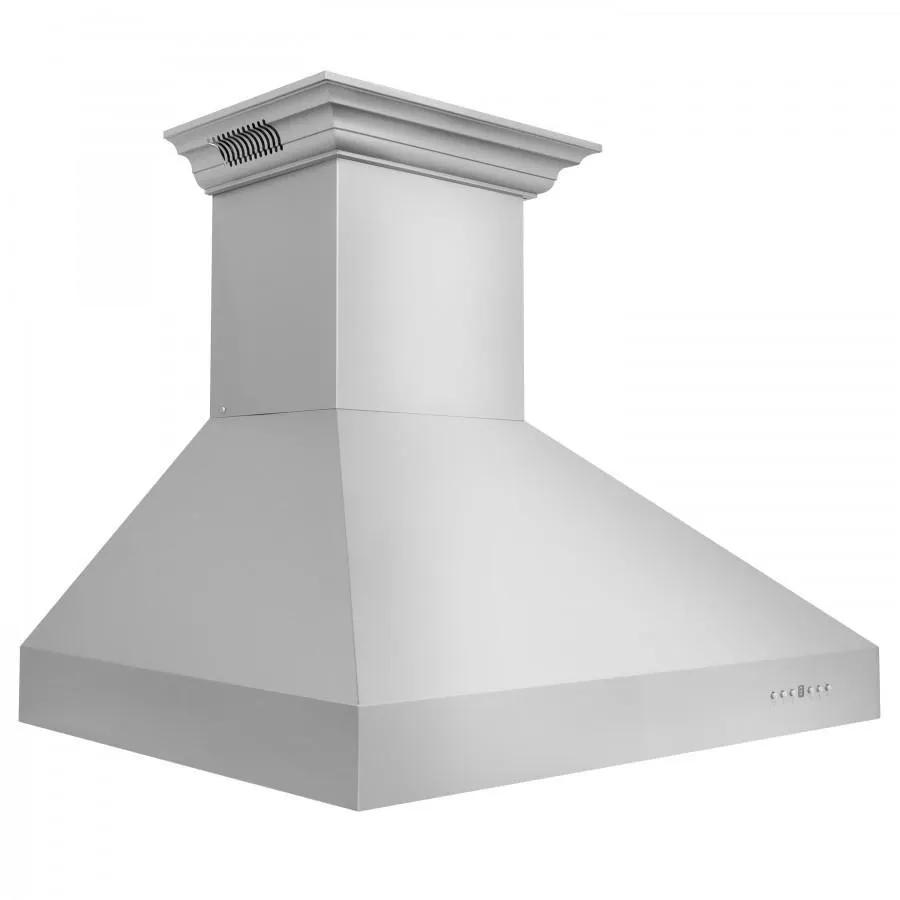 ZLINE 48" Professional Wall Range Hood, Built-in CrownSound® Bluetooth Speakers, 697CRN-BT-48 by Farmhouse Kitchen and Bath