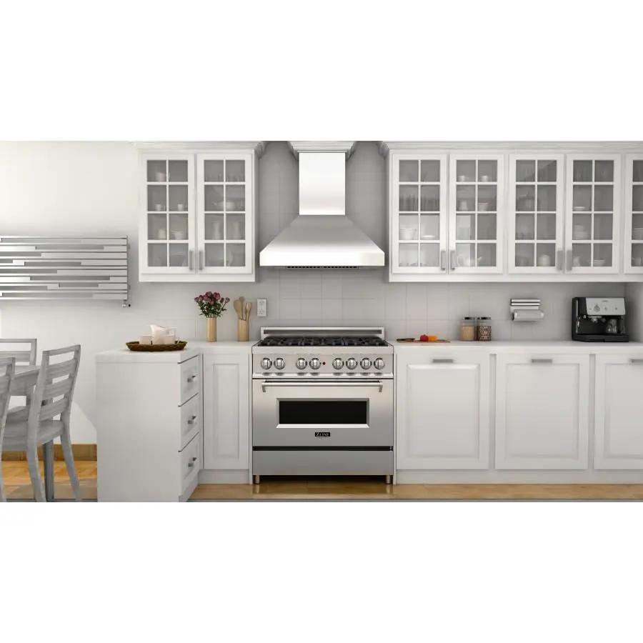 ZLINE 48" Professional Wall Range Hood, Stainless Steel, 597CRN-48 by Farmhouse Kitchen and Bath