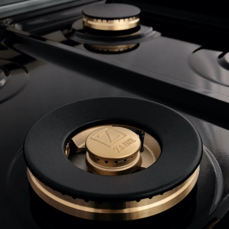 ZLINE 48" Rangetop With 7 Gas Brass Burners, RT-BR-48 by Farmhouse Kitchen and Bath