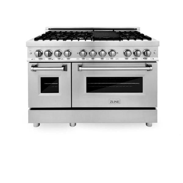 ZLINE 48" Stainless Steel 6.0 cu.ft. 7 Gas Burner/Electric Oven Range with Griddle RA48, photo 2 of 27