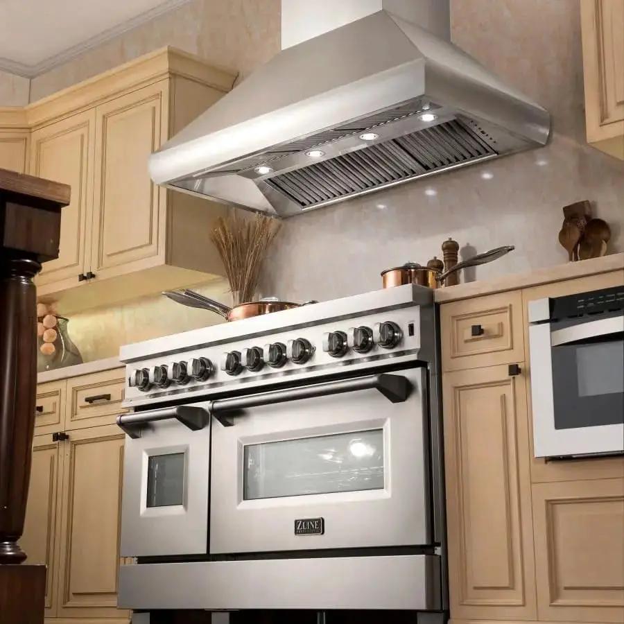 ZLINE 48" Stainless Steel Professional Wall Range Hood 687-48 by Farmhouse Kitchen and Bath
