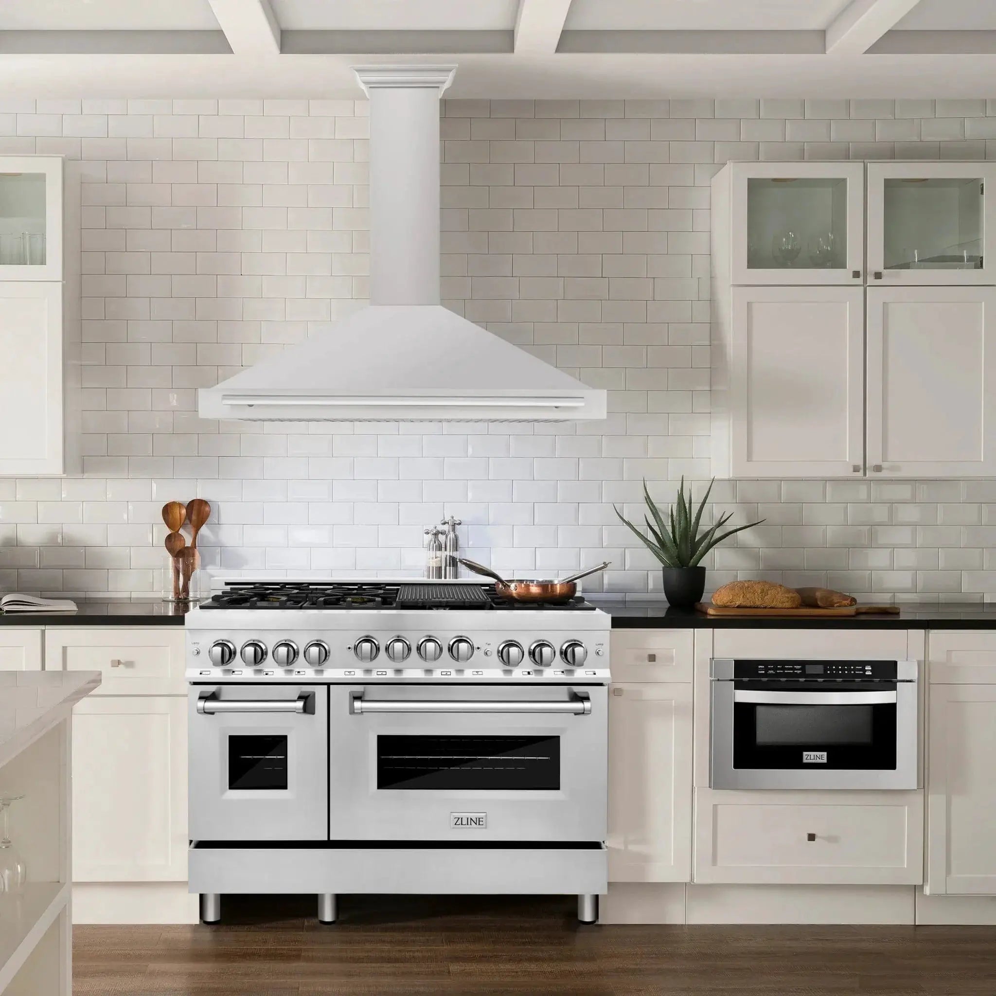 ZLINE 48" Stainless Steel Range Hood with Stainless Steel Handle KB4STX-48 by Farmhouse Kitchen and Bath