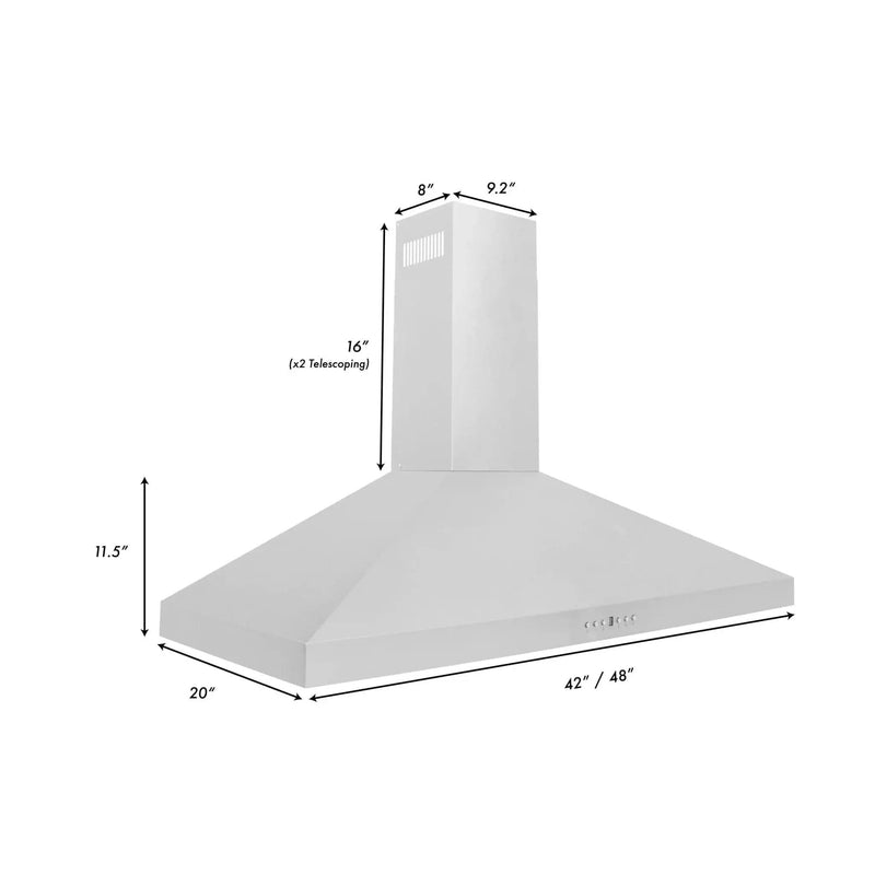 ZLINE 48" Stainless Steel Wall Range Hood,KL3-48 by Farmhouse Kitchen and Bath