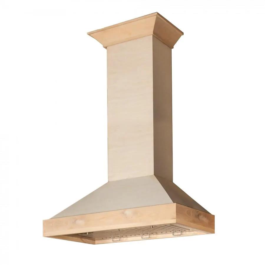 ZLINE 48" Unfinished Wooden Wall Range Hood, KBUF-48 by Farmhouse Kitchen and Bath