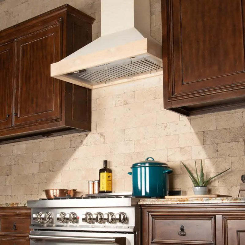 ZLINE 48" Unfinished Wooden Wall Range Hood, KBUF-48 by Farmhouse Kitchen and Bath