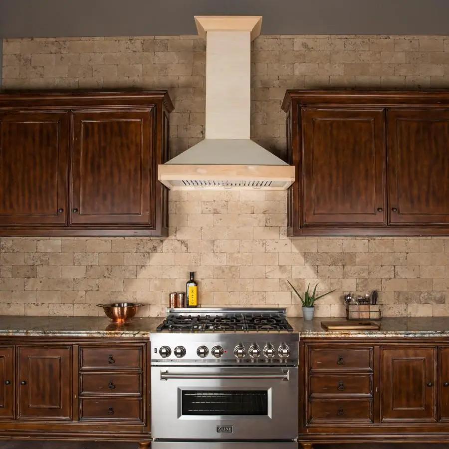 ZLINE 48" Unfinished Wooden Wall Range Hood, KBUF-48 by Farmhouse Kitchen and Bath