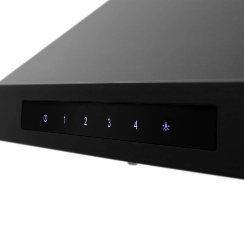ZLINE 48" Wall Black Stainless Range Hood, Crown Speaker, BSKBNCRN-BT-48 by Farmhouse Kitchen and Bath
