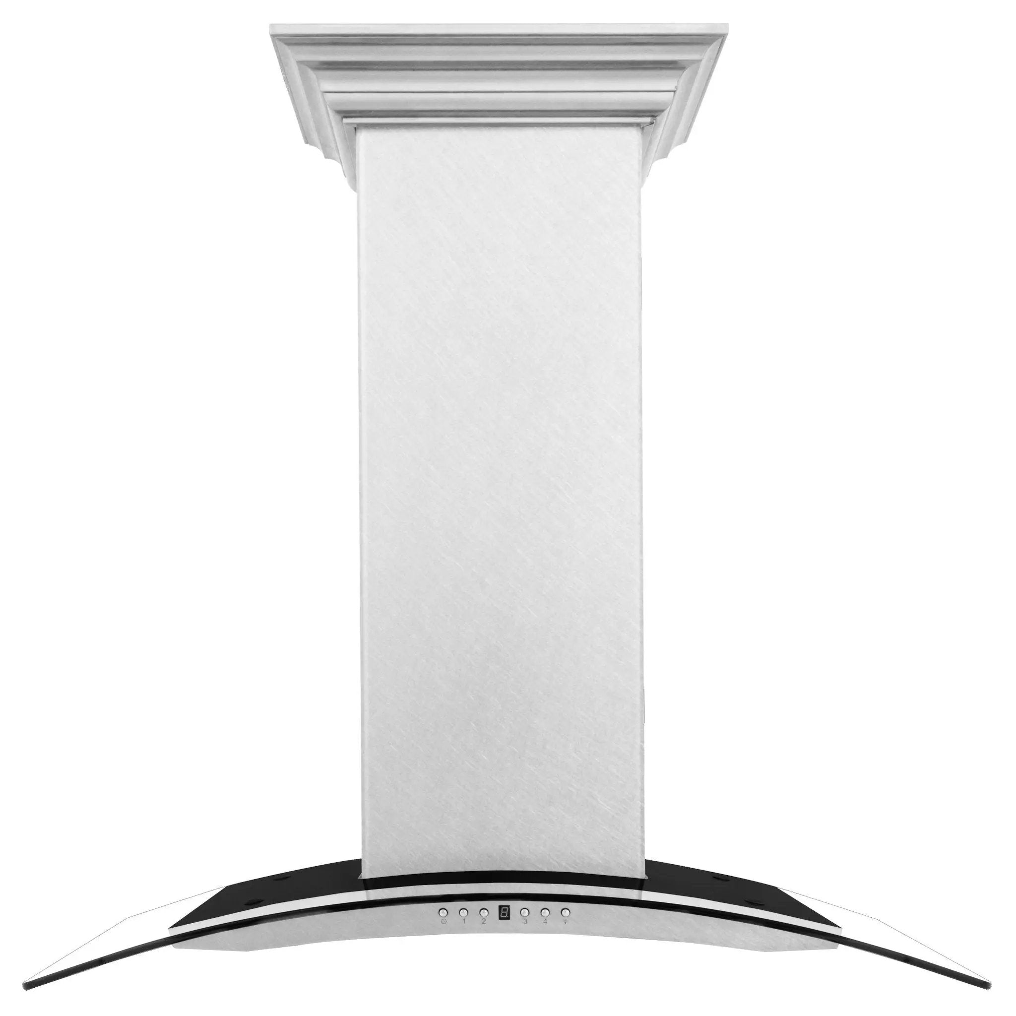 ZLINE 48" Wall Range Hood, Snow Finish Stainless & Glass, 8KN4S-48 by Farmhouse Kitchen and Bath
