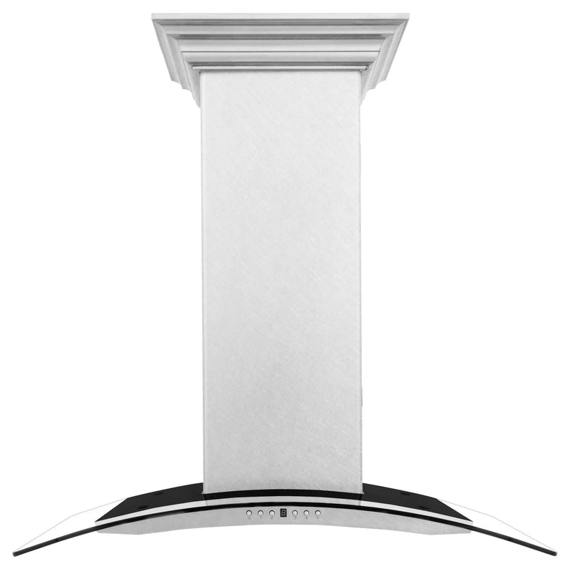 ZLINE 48" Wall Range Hood, Snow Finish Stainless & Glass, 8KN4S-48 by Farmhouse Kitchen and Bath