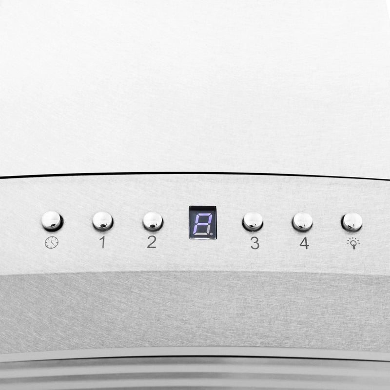 ZLINE 48" Wall Range Hood, Snow Finish Stainless & Glass, 8KN4S-48 by Farmhouse Kitchen and Bath