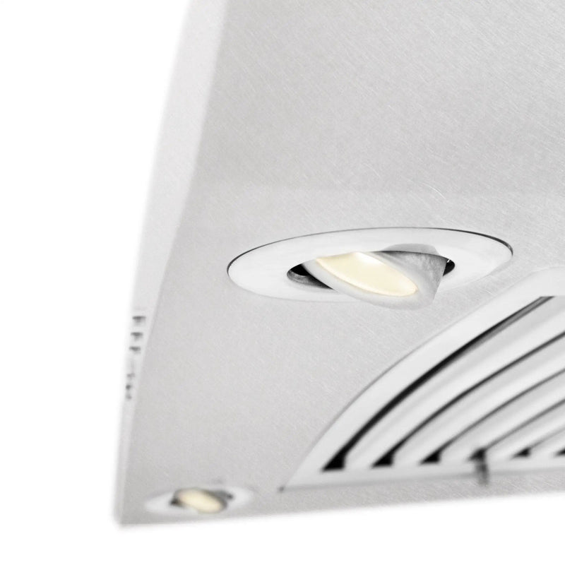 ZLINE 48" Wall Range Hood, Snow Finish Stainless & Glass, 8KN4S-48 by Farmhouse Kitchen and Bath