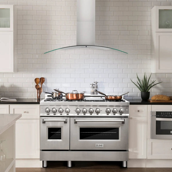 ZLINE 48" Wall Range Hood, Stainless Steel, Glass, KN4-48, photo 2 of 11