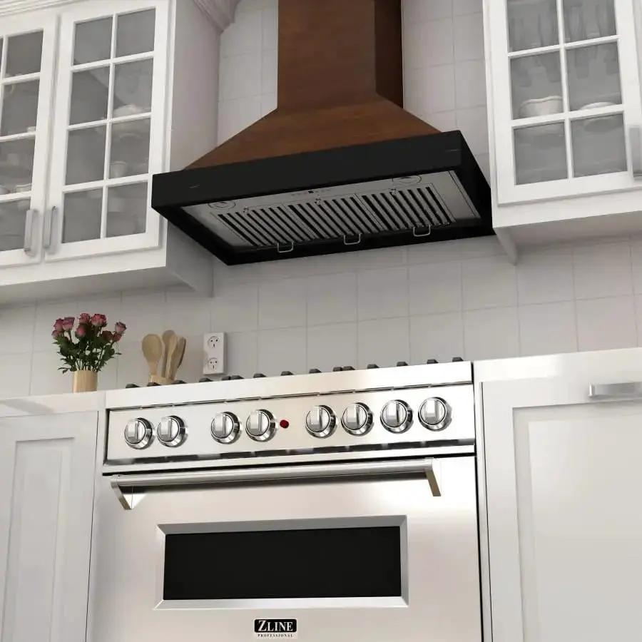 ZLINE 48" Wooden Wall Range Hood, Crown Molding KBAR-48 by Farmhouse Kitchen and Bath
