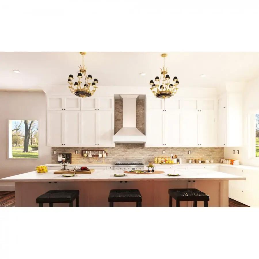 ZLINE 48" Wooden Wall Range Hood in Cottage White, KBTT-48 by Farmhouse Kitchen and Bath