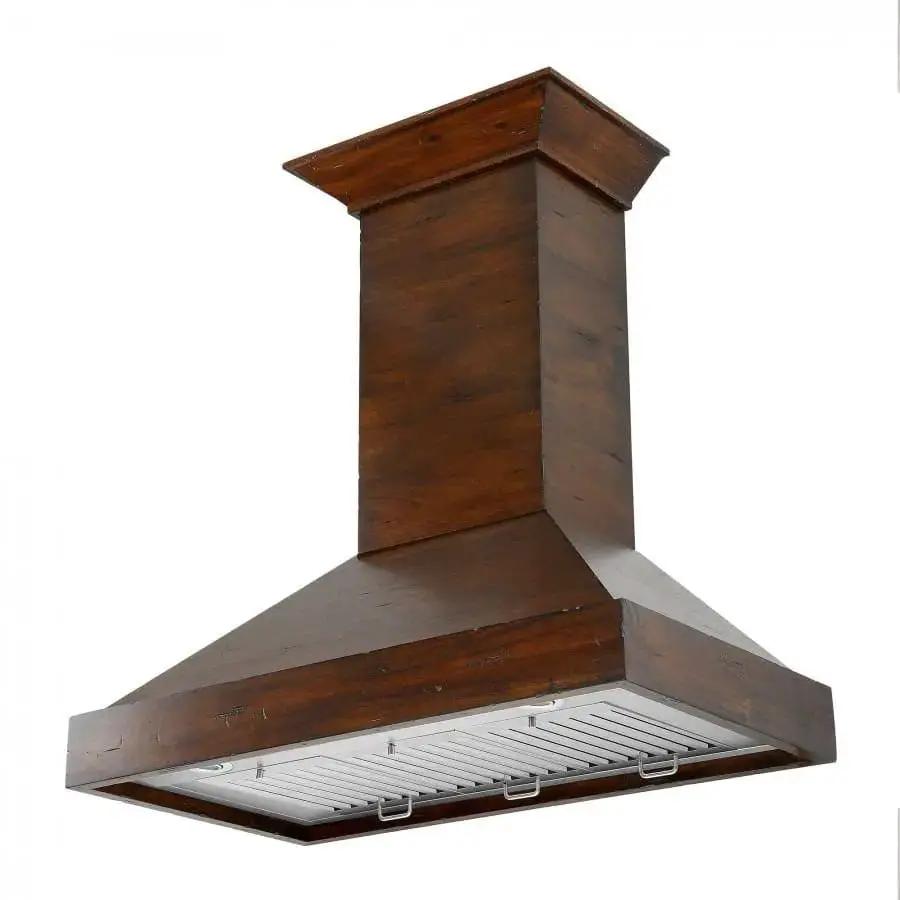 ZLINE 48" Wooden Wall Range Hood in Walnut, KBRR-48 by Farmhouse Kitchen and Bath