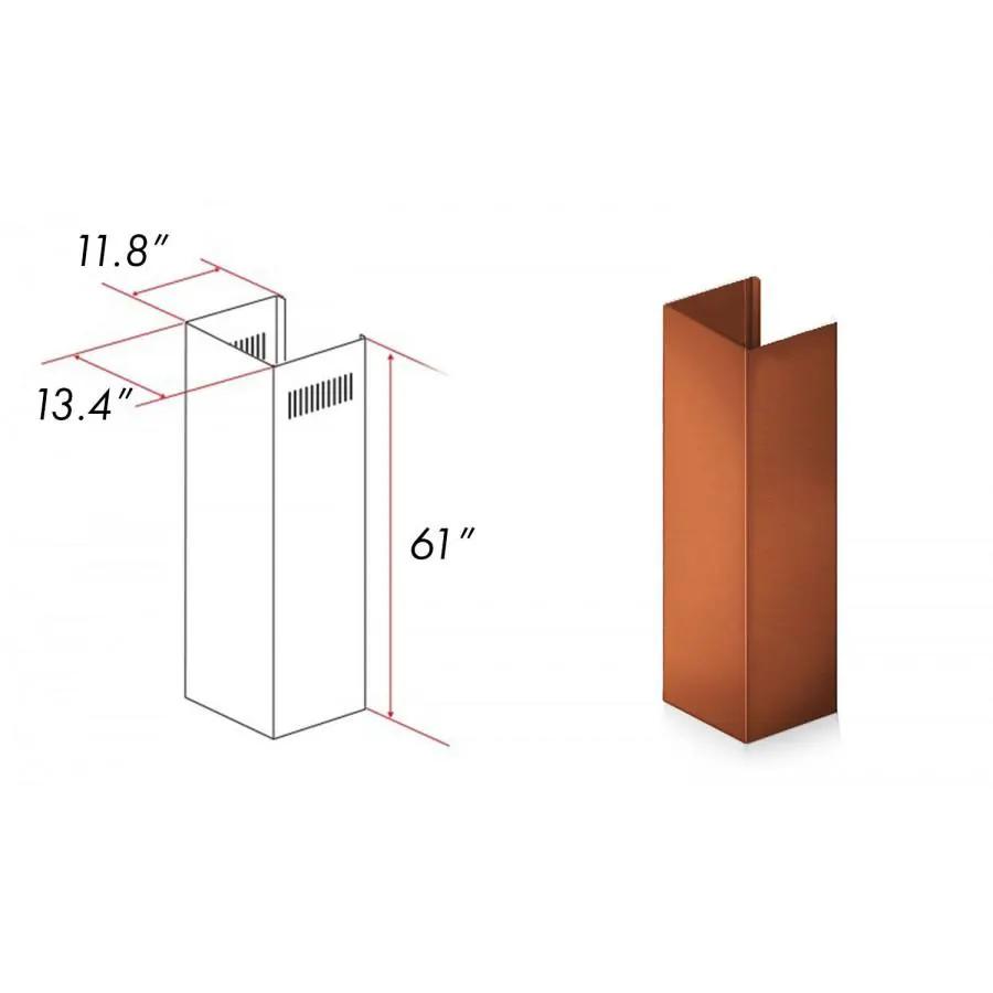 ZLINE 5' Chimney Extension for Ceilings up to 12.5', 8667C-E by Farmhouse Kitchen and Bath