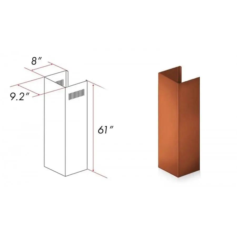 ZLINE 5' Range Hood Chimney Extension, Ceilings up to 12.5' 8KBC-E by Farmhouse Kitchen and Bath