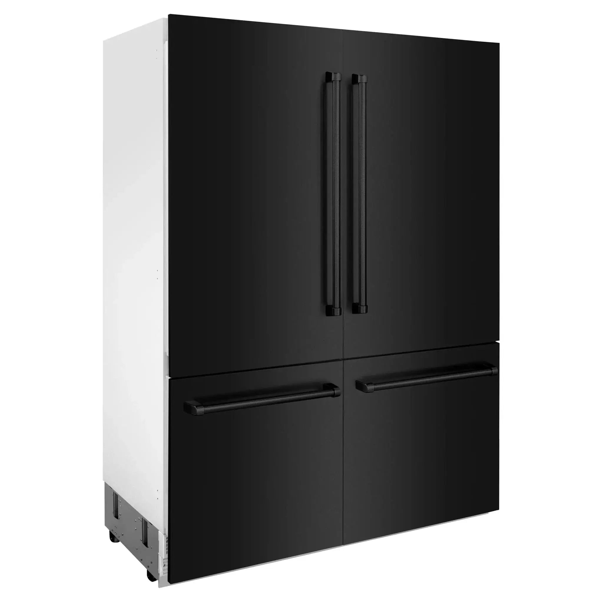 ZLINE 60" 32.2 cu. ft. Built-In 4-Door French Door Refrigerator with Internal Water and Ice Dispenser in Black Stainless Steel RBIV-BS-60 by Farmhouse Kitchen and Bath